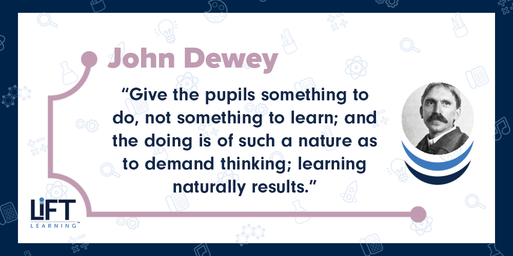 John Dewey, Vermont, LiFT Learning history of PBL and Project-Based Education.